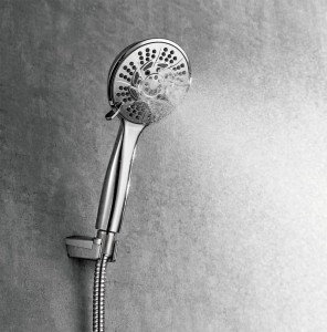 10F8878   ABS Handheld shower head with 10 setting high pressure spa shower head for bathroom