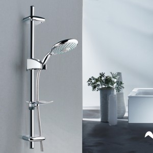 SR-2 25 Inch New Design Shower Slider Bar With Adjustable Shower Head Bracket And Dish,Surface Chromed.