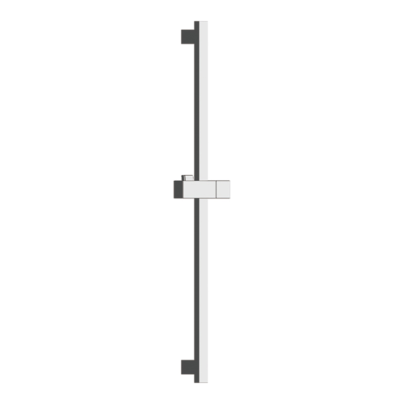 SR-4C 27.5 Inch Wall Mounted Square Shower Slider Bar With Adjustable Handheld Shower Bracket,Surface Chromed Featured Image