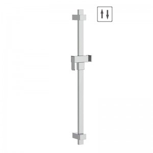 SR-23 30 inch Stainless Steel Square Shower Slider Bar with adjustable handheld shower head holder