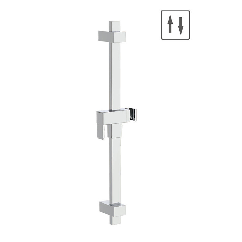 SR-23-1 24 Inch Stainless Steel Square Chromed Shower Slider Bar With Adjustable Handheld Shower Shower Bracket Featured Image