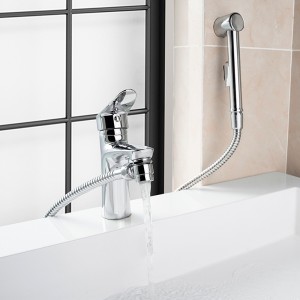HL4203+1F0118 One Setting ABS high pressure toilet spray bidet handheld shattaf set ,well fixed with basin faucet